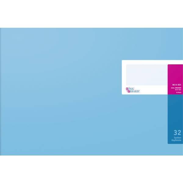 Spaltenbuch 42,5x29,7cm mit Kopfleiste 32 Spalten 40 Blatt hellblau-0
