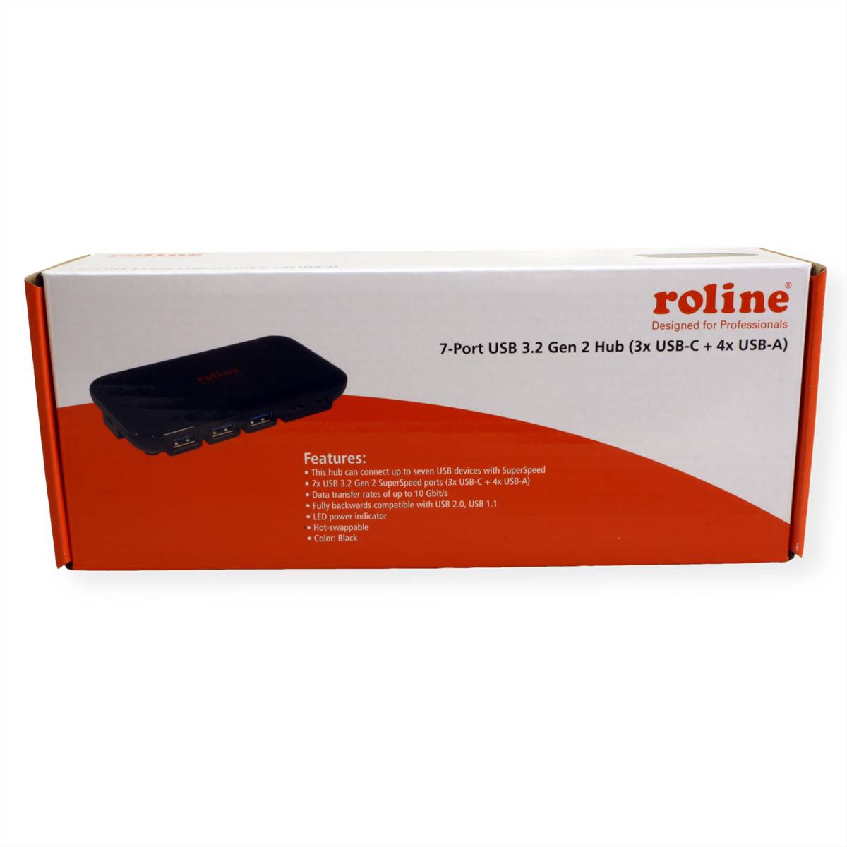 ROLINE USB 3.2 Gen 2 Hub, 7-fach (3x Typ C + 4x Typ A)-2