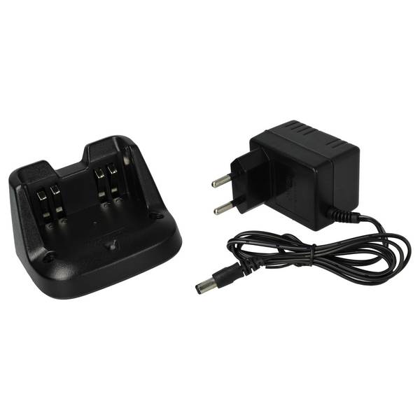 vhbw Ladegerät kompatibel mit Icom IC-V80E Funkgerät-Akkus | Ladestation + Netzteil, 12 - 16 V