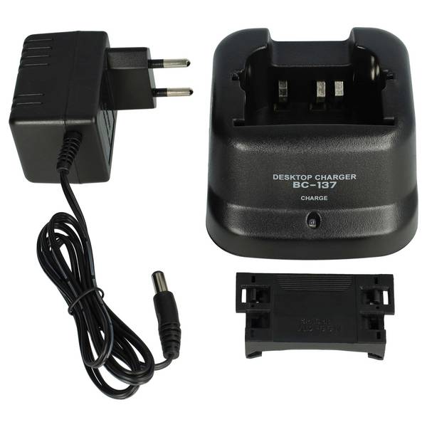 vhbw Dual-Ladegerät kompatibel mit Icom IC-T3H | IC-F4GS, IC-F4GT, IC-U82, IC-V8 Funkgerät-Akkus - Ladestation +