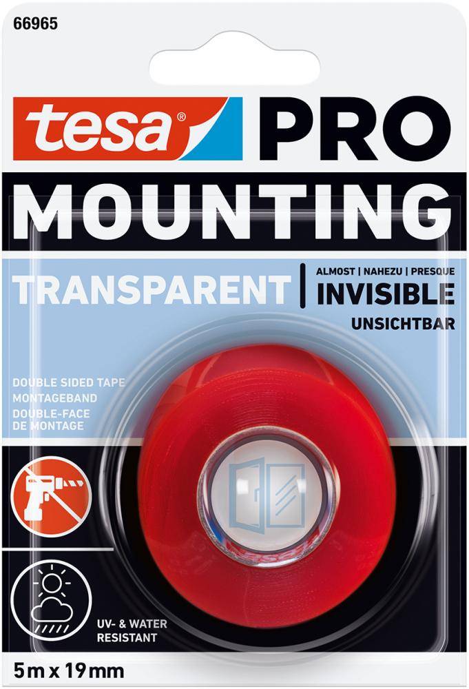 tesa Mounting PRO Transparent, 5m:19mm-0