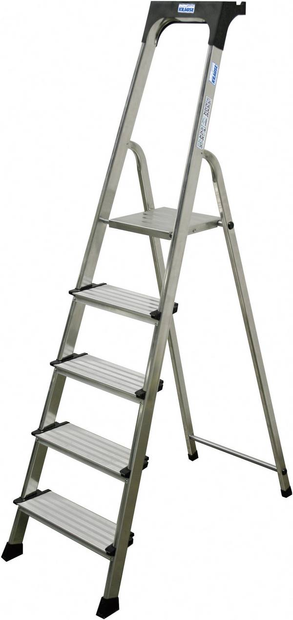 Krause  126436 Aluminium Stufen-Stehleiter  Arbeitshöhe (max.): 3.05 m Silber DIN EN 131 5.1 kg