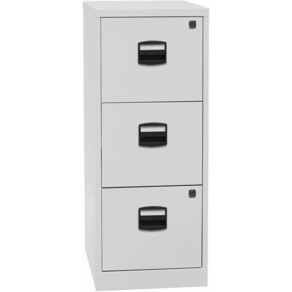 Standcontainer, BxTxH 413x400x1015 mm, 3 Hängeregistraturen, lichtgrau-1