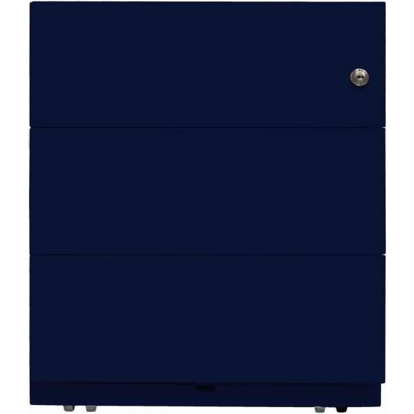 Rollcontainer Note NWA Stahl 3x Materialschub HxBxT 495x420x565mm oxfordblau