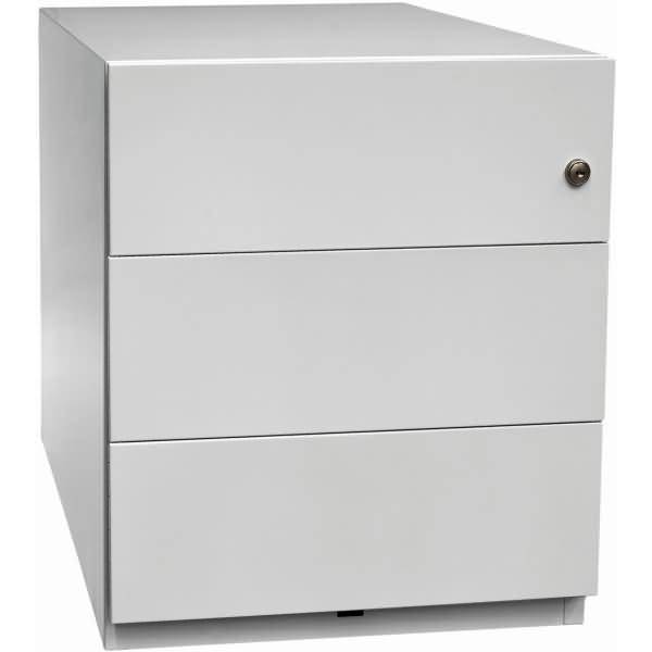 Rollcontainer Note NWA Stahl 3x Materialschub HxBxT 495x420x565mm l.grau-1