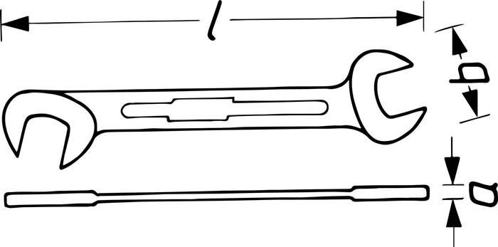 Doppel-Maulschlüssel 440-4 ∙ Außen-Sechskant Profil ∙ 4 mm-1