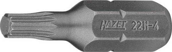 Bit 2211-4 ∙ Sechskant massiv 6,3 (1/4 Zoll) ∙ Innen Vielzahn Profil XZN ∙ M4