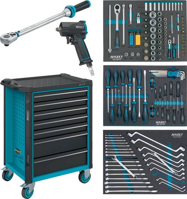 Werkstattwagen, 179N-7/137, H1020xB785xT518mm 137-tlg.Sort., m.7 Schubladen