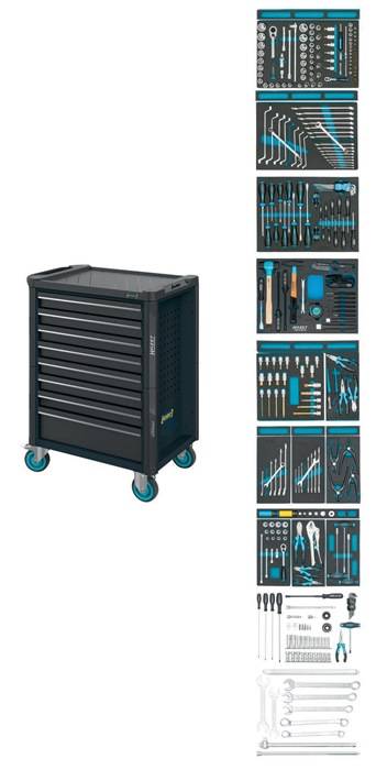 Werkstattwagen, 179N-8-RAL7021/300, H1020xB785xT518mm 300-tlg.Sort.-0