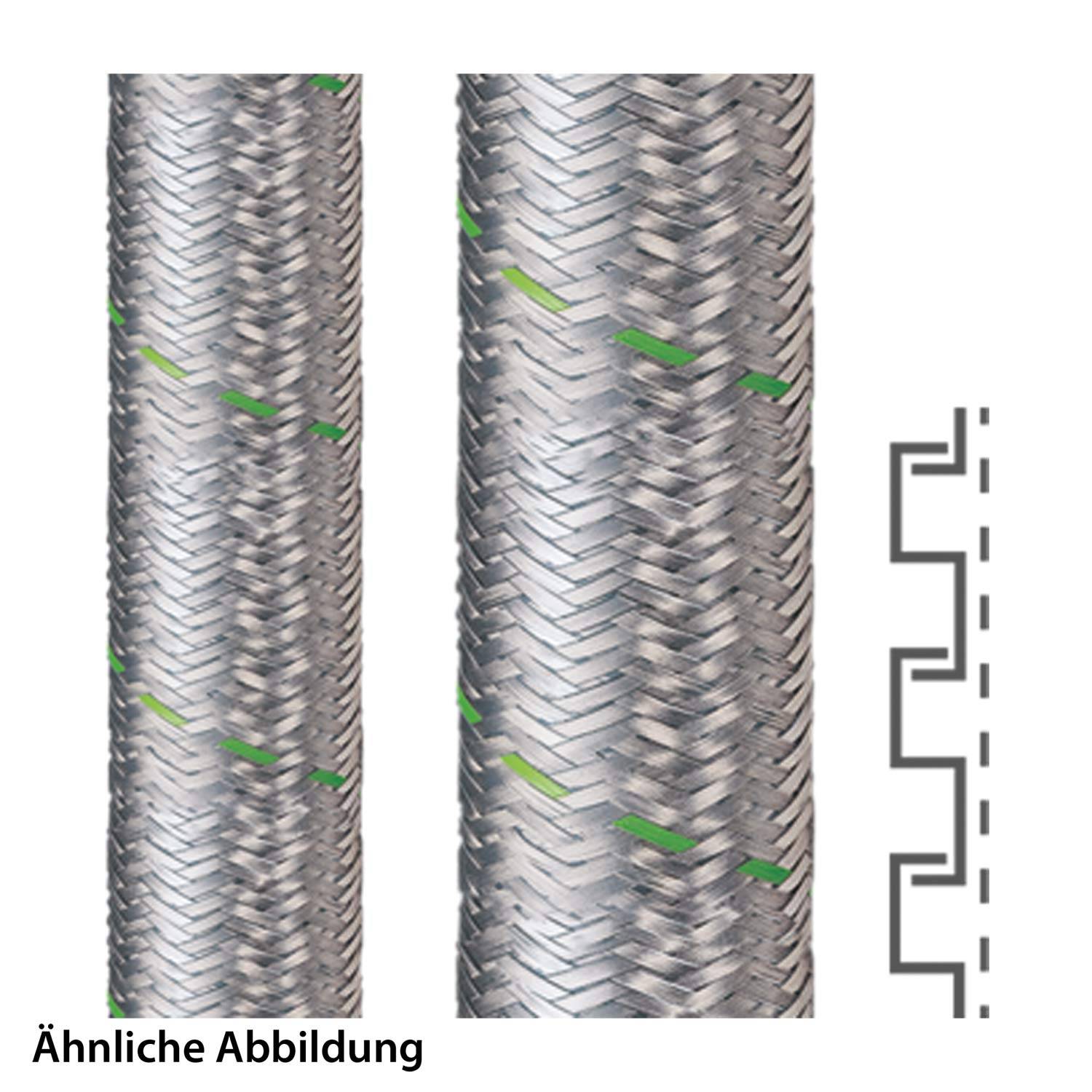 SPR-EDU-AS Metallschutzschlauch mit Stahldrahtgeflecht AD 45,0mm, ID 38,0mm eingehaktes Profil, Mindestbiegeradius-0