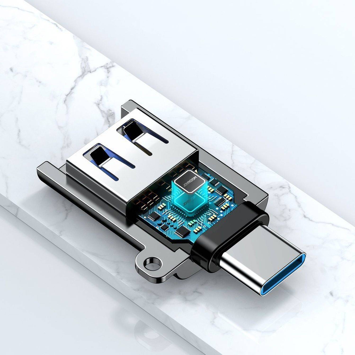 Joyroom-Adapter USB 3.2 Gen 1 (männlich) - USB Typ C (weiblich) schwarz (S-H151 schwarz)-2