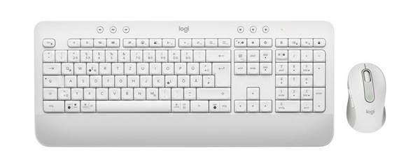 Signature MK650 Combo kabelloses Tastatur Maus Set - QWERTZ DE - grauweiß