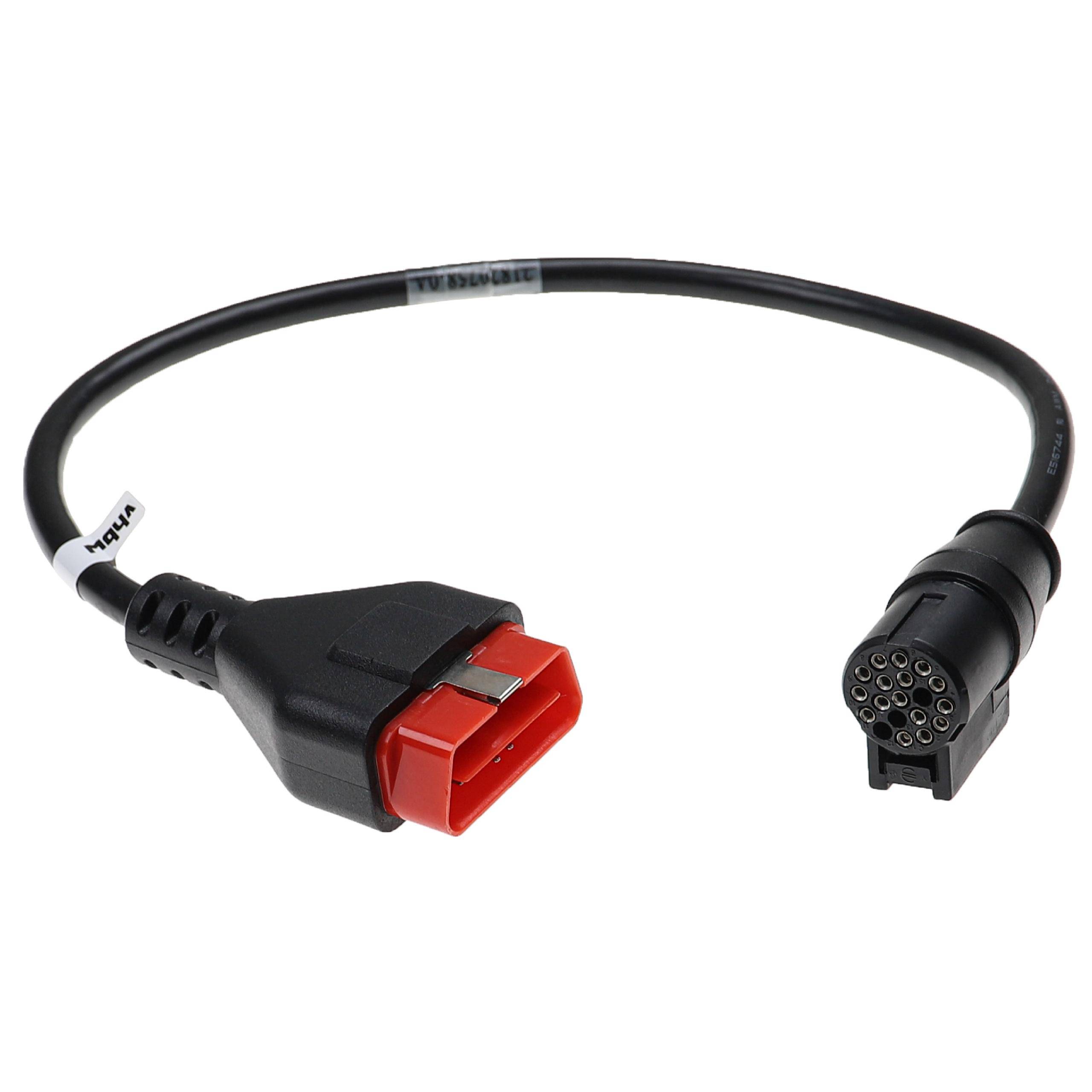 vhbw OBD Adapter 19-polig auf OBD2 16-polig Buchse kompatibel mit Renault | Auto - KFZ - 18 cm-1