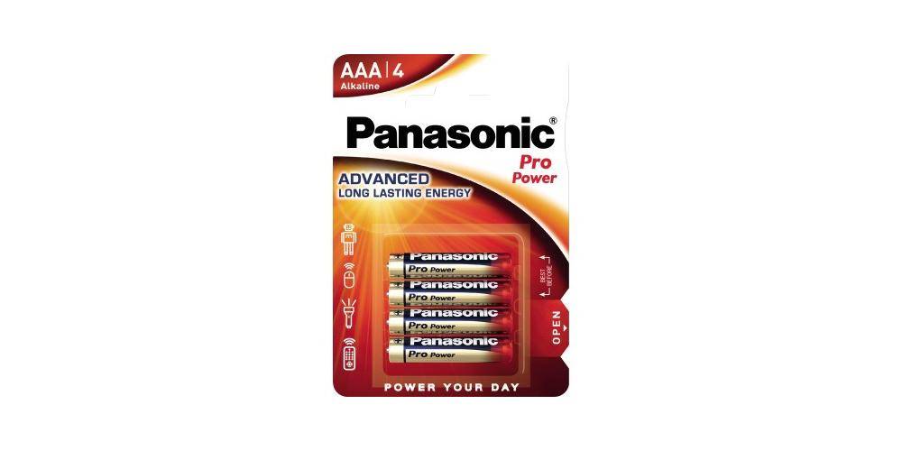 Panasonic Batterie Pro Power AAA/Micro LR03 Alkali-Mangan 1,5V 4-0