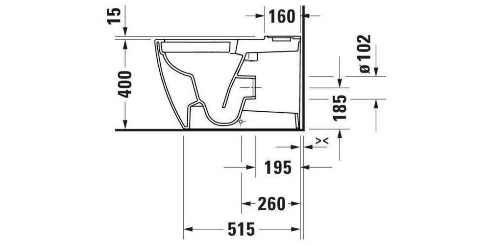 Duravit Stand-WC-Kombi ME by Starck tief rimless 370x650mm-0