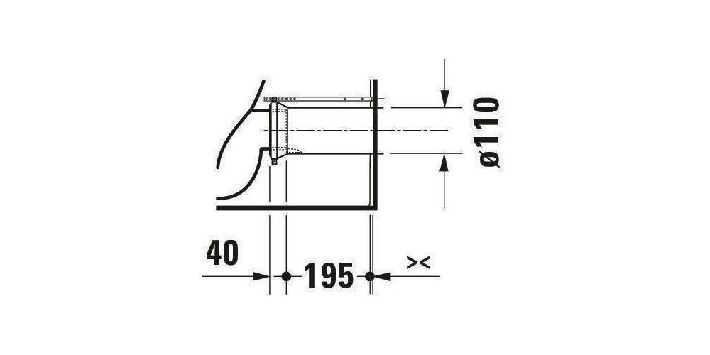 Duravit Stand-WC-Kombi ME by Starck tief rimless 370x650mm-1