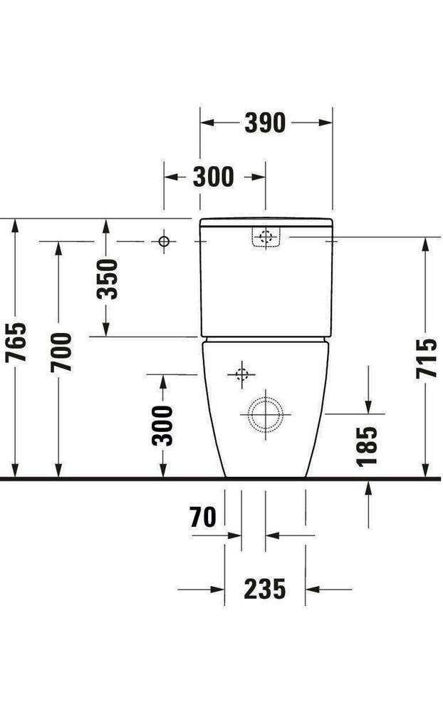 Duravit Stand-WC-Kombi ME by Starck tief rimless 370x650mm-2