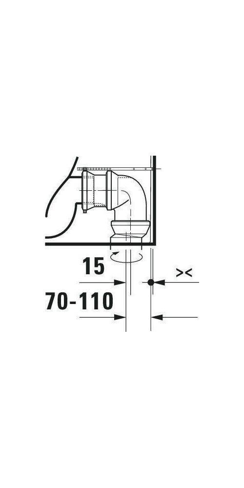 Duravit Stand-WC-Kombi ME by Starck tief rimless 370x650mm-4