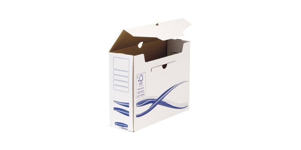 Bankers Box Archivschachtel Basic A4+ 100mm ws/bl 25 St. 4460202-1