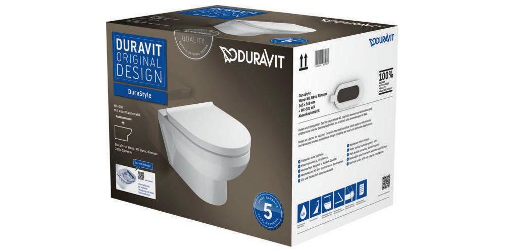 Duravit WC-Set, Duravit No.1, randlos, weiß, inkl. WC-Sitz mit Absenkautomatik, 1 Stk.-4