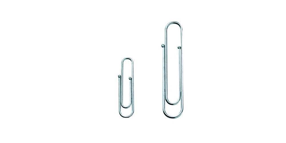 NORICA ® Büroklammer gewellt rund mit Kugelenden 50mm Metall verzinkt-1