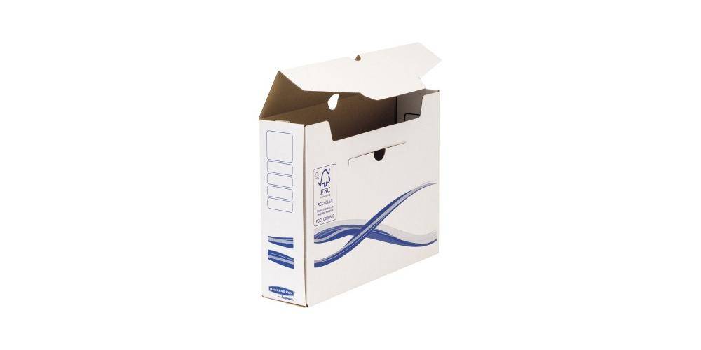 Bankers Box Archivschachtel Basic A4+ 80mm ws/bl 25 St. 4460102-1