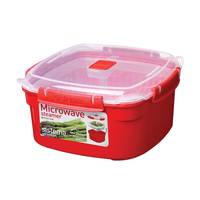 sistema Mikrowellen-Dampfgarer mit Korb 2,4 l rot Multimedia-Technik Microwellengeschirr-0