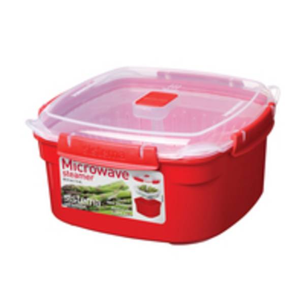 sistema Mikrowellen-Dampfgarer mit Korb 2,4 l rot Multimedia-Technik Microwellengeschirr