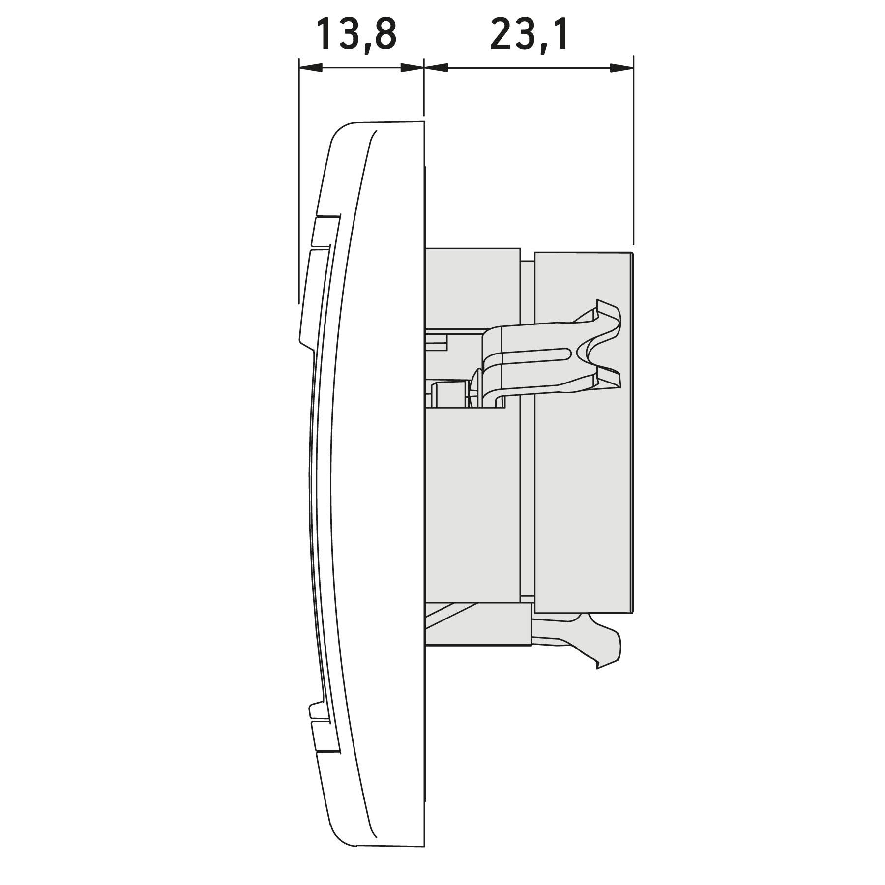 PRESTIGE-Line TV/RF Antennendose Abschlussdose mit zwei Ausgängen Schwarz Soft Touch-4