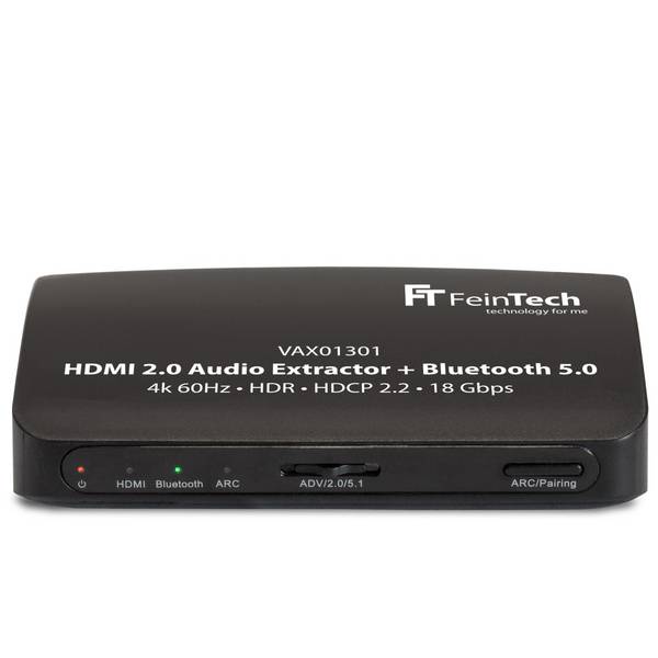 FeinTech VAX01301 HDMI Audio Extractor mit Bluetooth Sender und ARC