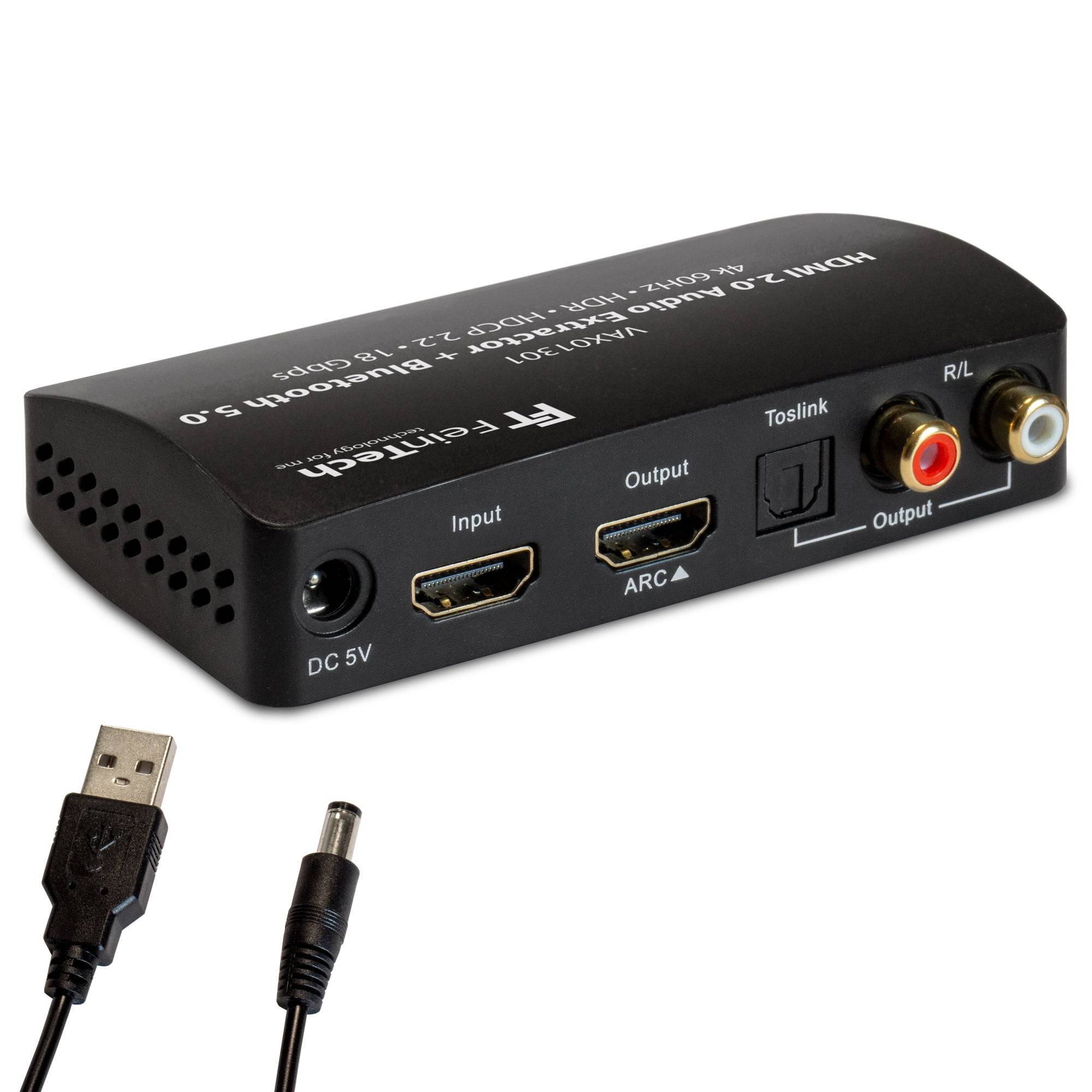 FeinTech VAX01301 HDMI Audio Extractor mit Bluetooth Sender und ARC-2