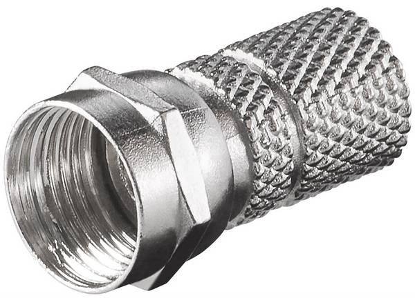 Goobay Aufdreh-F-Stecker 7,3 mm Zink-Nickel Zink