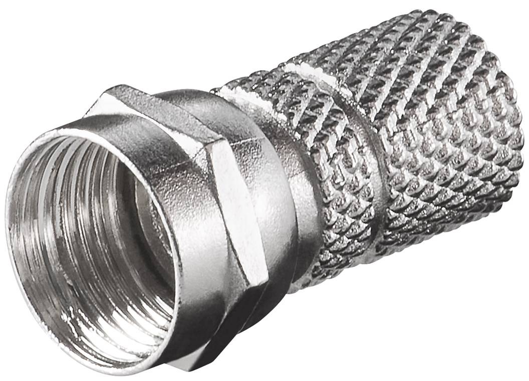 Goobay Aufdreh-F-Stecker 7,3 mm Zink-Nickel Zink-0