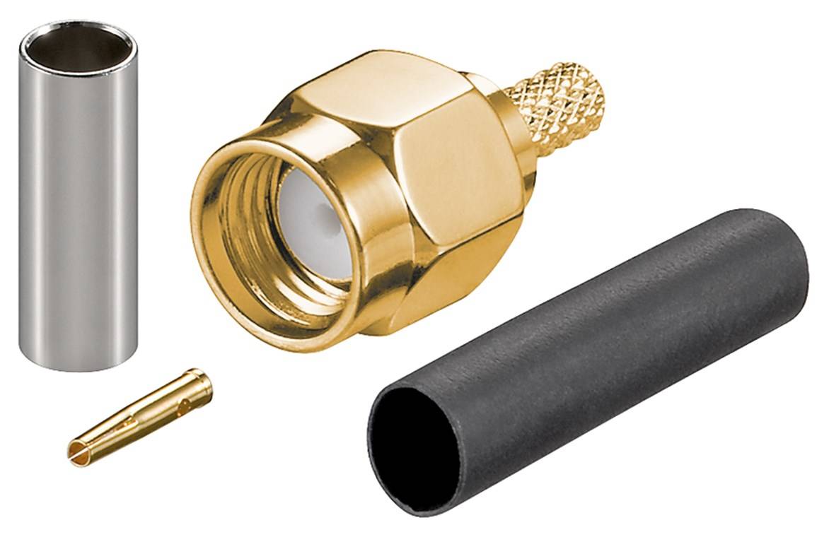 Goobay RP-SMA-Crimpstecker für Koaxialkabel RG-174 und RG-316 RG 174/RG 316-0