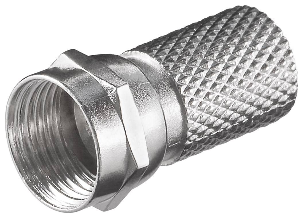 Aufdreh-F-Stecker 7,0 mm - Aufdreh-Adapter aus Zink mit Nickelkontakten-0
