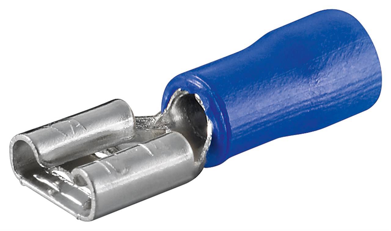17004 - Flachsteckerhülse Breite 6.4 mm blau 100 Stück-0