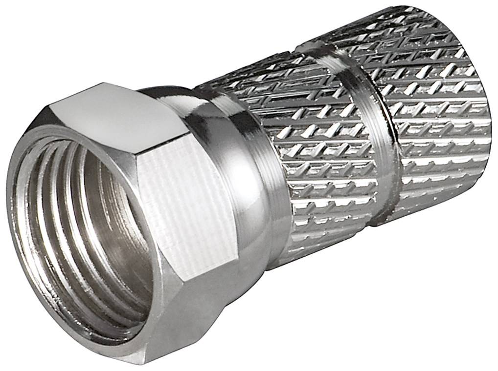 Goobay Aufdreh-F-Stecker 6,5 mm Kupfer-Nickel, breite Mutter Kupfer-0