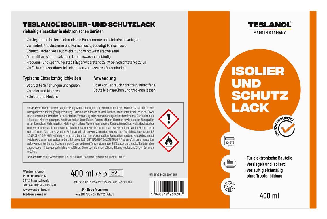 TESLANOL 26028 Isolier- und Schutzlack-Spray T7, 400 ml-2