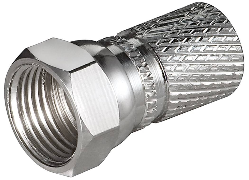 Goobay Aufdreh-F-Stecker 7,3 mm Kupfer-Nickel, breite Mutter Kupfer-0