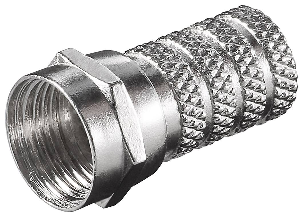 Goobay Aufdreh-F-Stecker 4,0 mm Zink-Nickel Zink-0