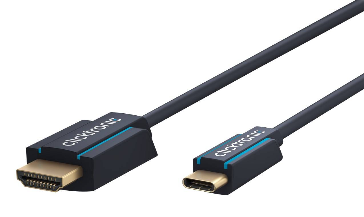 Clicktronic USB-C™-auf-HDMI™-Adapterkabel Premium-Kabel | USB-C™-Stecker HDMI™-Stecker | 2,0 m | 4K @ 60 Hz 2 m-0