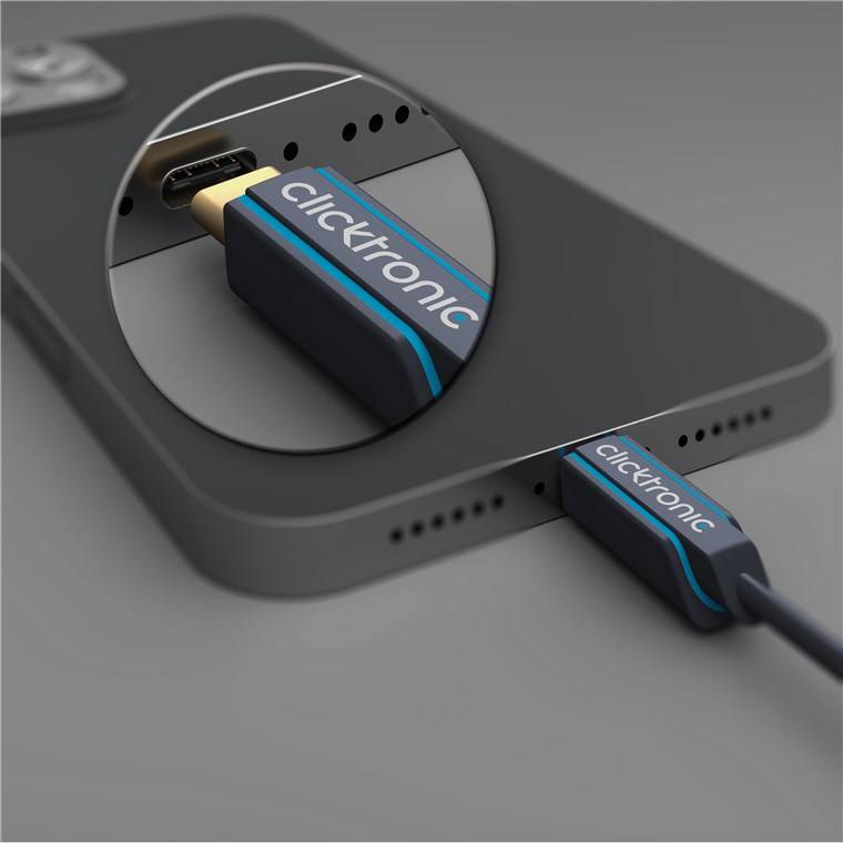 Clicktronic USB-C™-auf-HDMI™-Adapterkabel Premium-Kabel | USB-C™-Stecker HDMI™-Stecker | 2,0 m | 4K @ 60 Hz 2 m-2