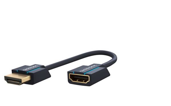 Clicktronic HDMI™ Flexadapter für schmale TV-Wandabstände und enge Ecken 0.1 m