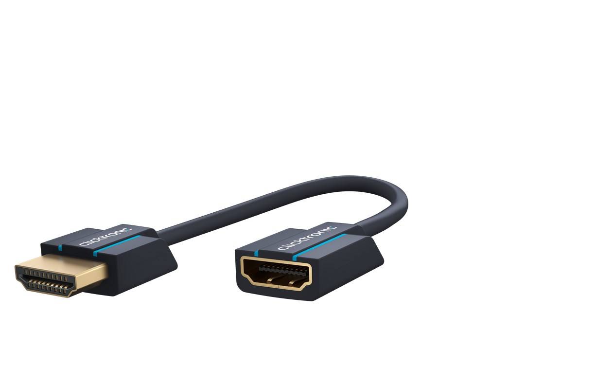 Clicktronic HDMI™ Flexadapter für schmale TV-Wandabstände und enge Ecken 0.1 m-0