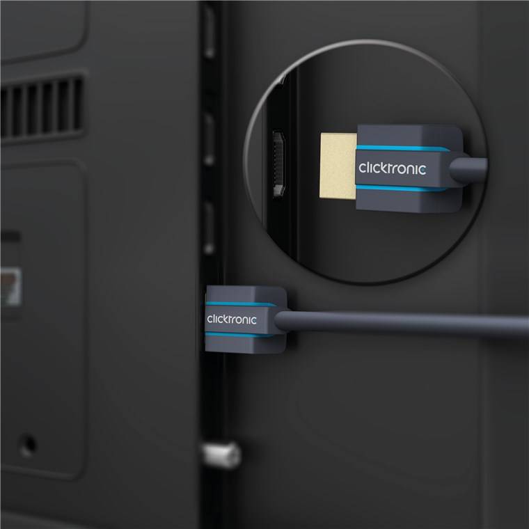 Clicktronic HDMI™ Flexadapter für schmale TV-Wandabstände und enge Ecken 0.1 m-2