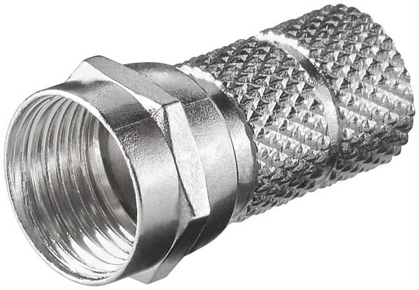 Goobay Aufdreh-F-Stecker 6,5 mm Zink-Nickel Zink