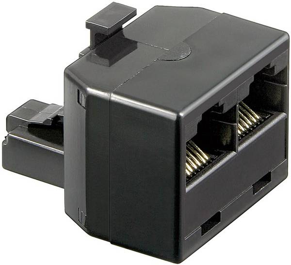 Goobay ISDN-T-Adapter RJ45-Stecker (8P8C) > 2x RJ45-Buchse (8P8C) Schwarz