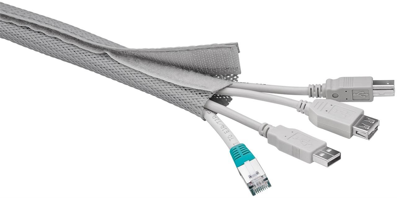 Goobay Kabelmantel - montagefreundlicher Kabelmantel, um z. B. TV-Kabel, Ladekabel oder Stromkabel sicher und fexibel...-2
