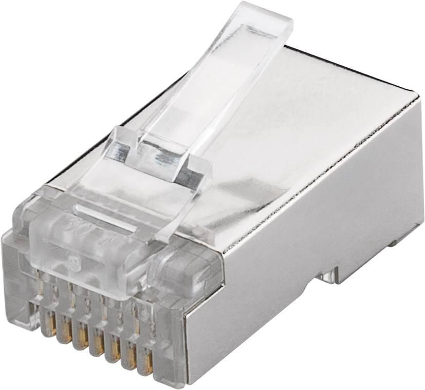 Goobay RJ45 Stecker, CAT 6 STP geschirmt für Rundkabel-0