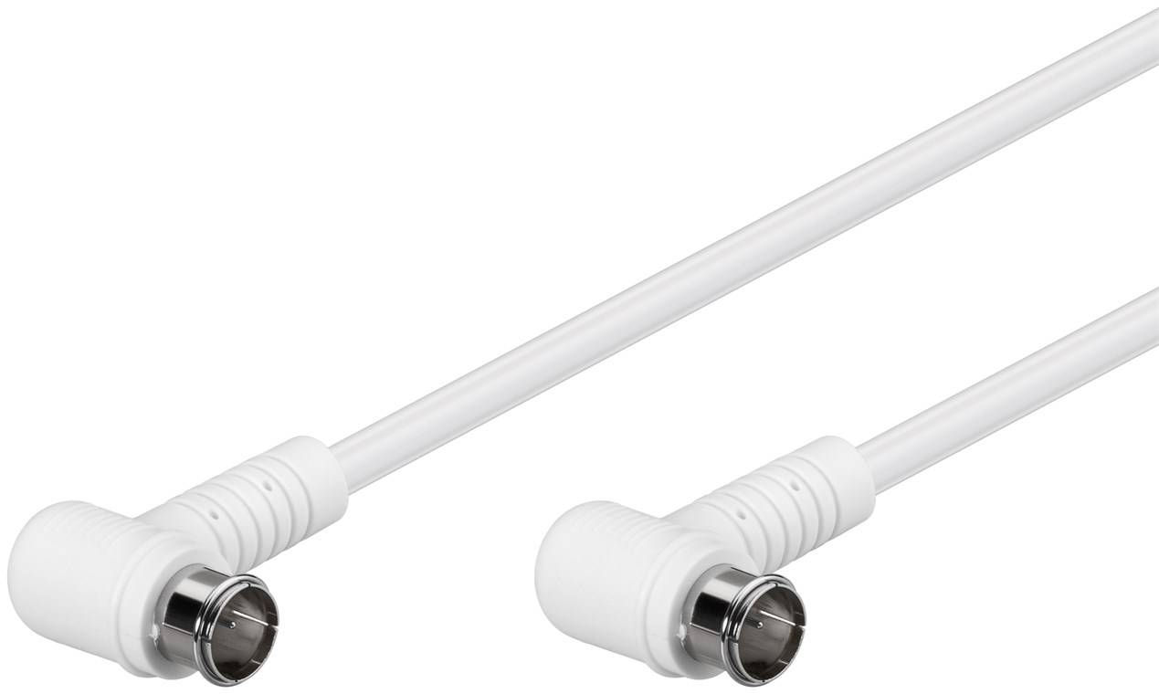Goobay Gewinkeltes SAT Antennenkabel (80 dB), 2x geschirmt F-Stecker (Quick) 90° > F-Stecker (Quick) 90° (vollständig ge-1